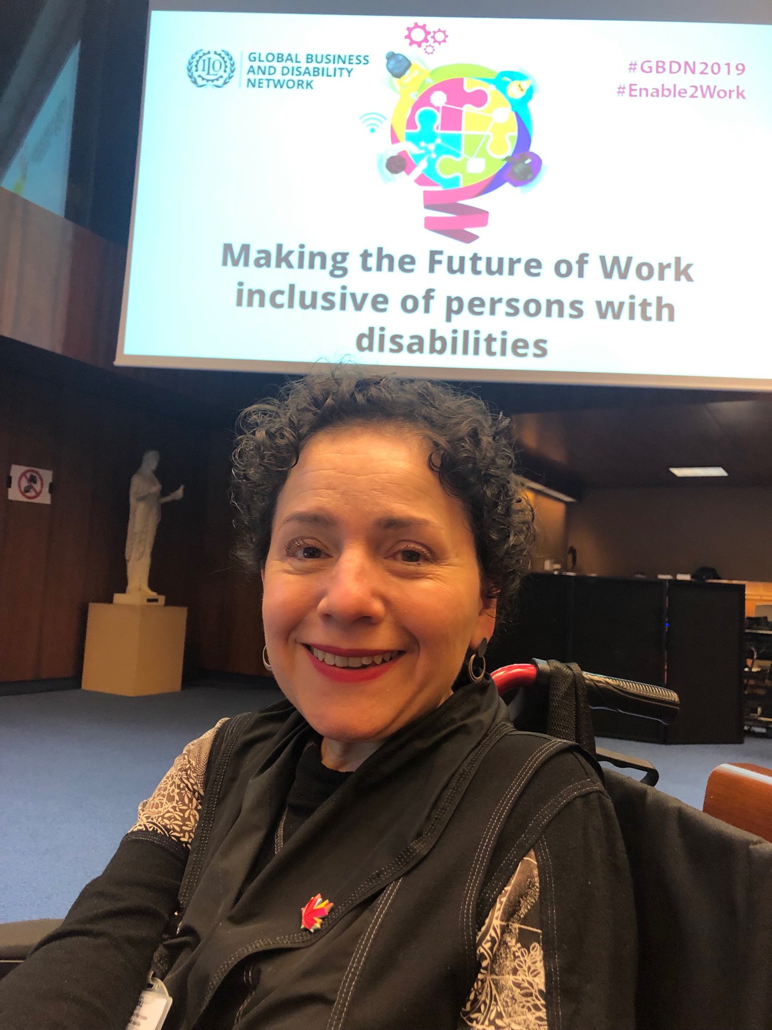 Figure 3: Yazmine attends the Global Business Disability Network Conference 2019 in Geneva